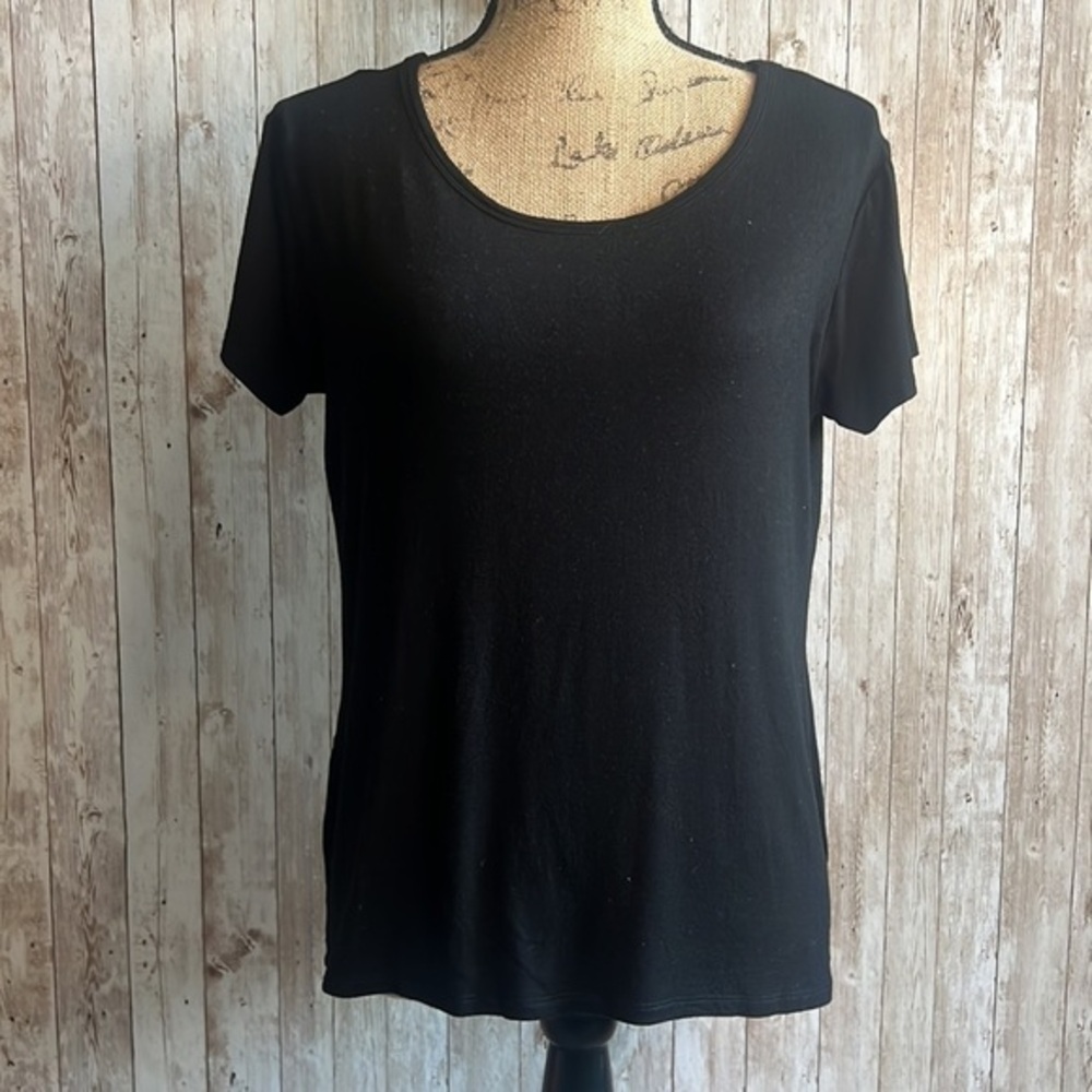 Carreli Plain Black Short Sleeved T-Shirt